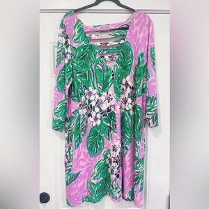 Lilly Pulitzer Ophelia Swing Dress In Magnolia Lilac Leidees Night XXL